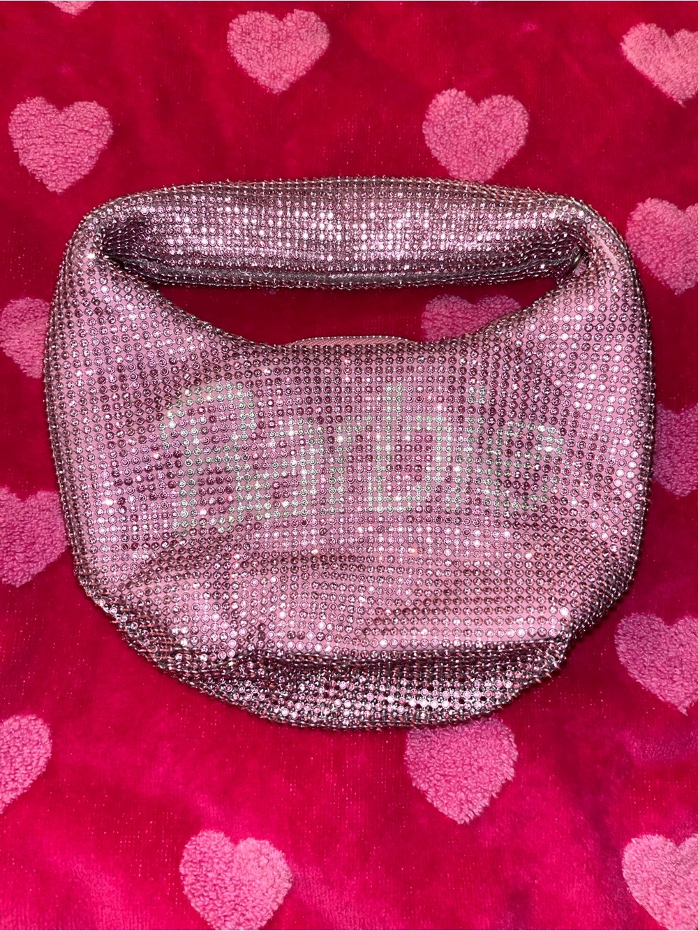 Paris Hilton style Barbie Pink Crystal Mesh Shoulder Bag